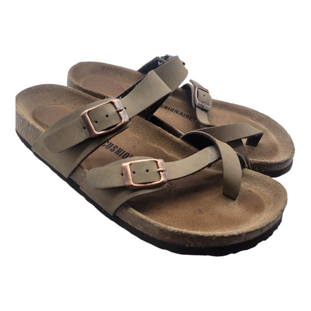 Cushionaire Shoes Womens Size 6.5 Luna Sandals Brown Casual Vacation Summer